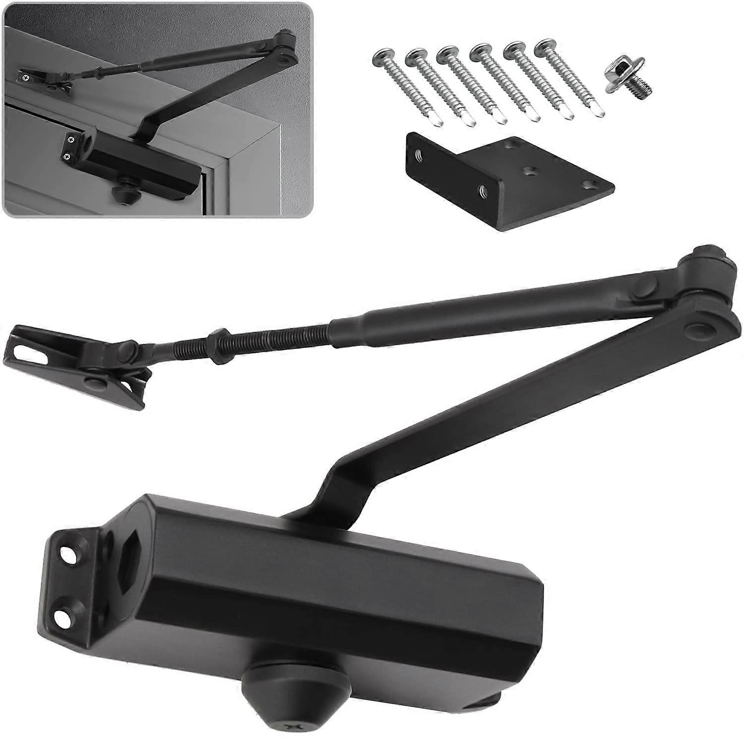 Automatic Hydraulic Door Closer with Stop Device, Adjustable Spring Door Closer