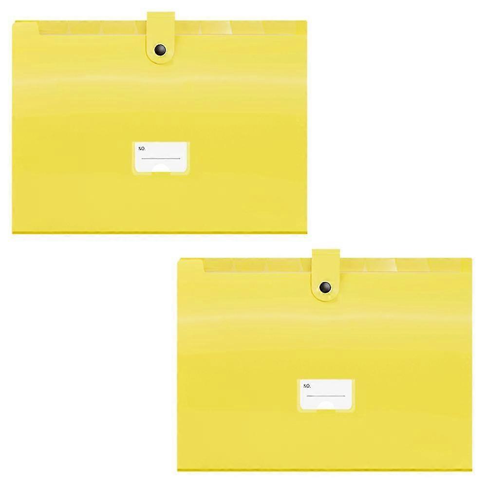 2 Pack 9-Pocket Expanding File, Plastic Expandable File Folder With Pockets, Organizer Folder