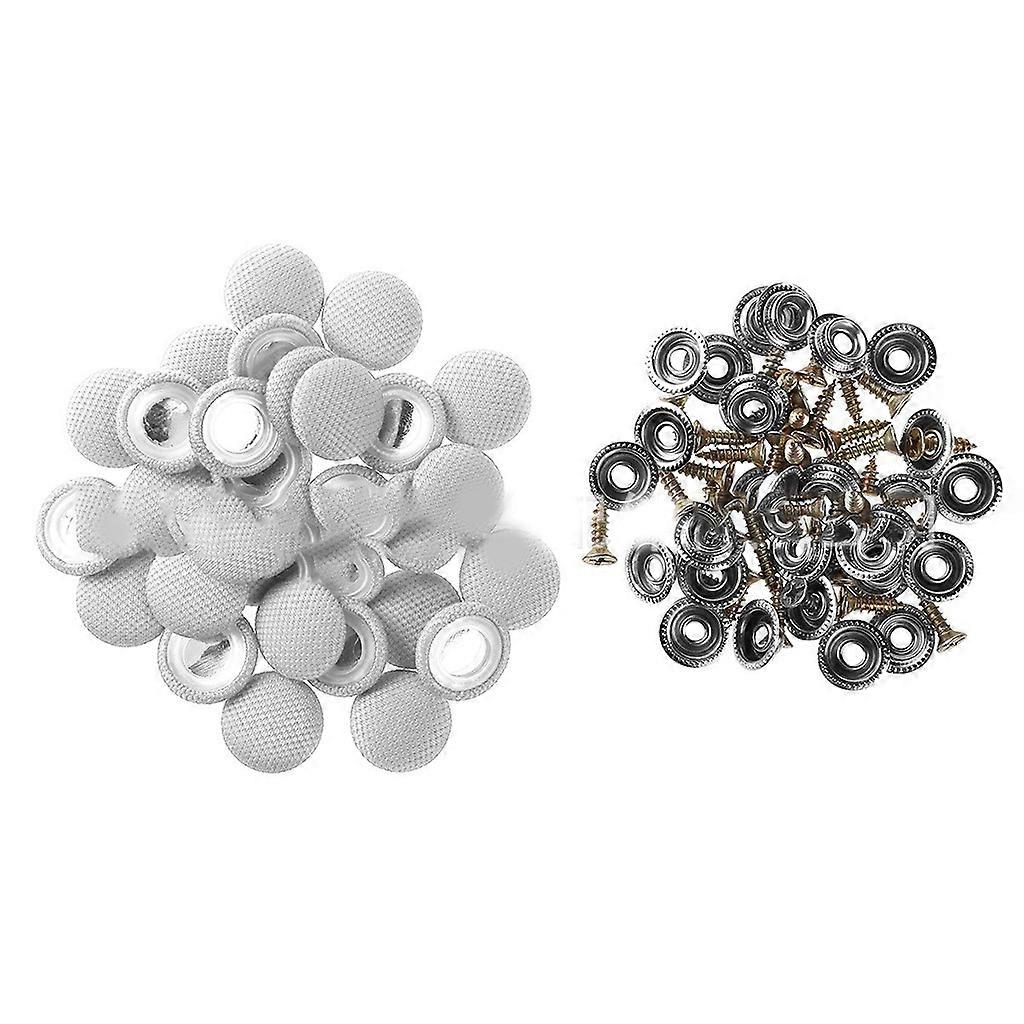 30pcs Car Ceiling Headliner Button Fixing Screw Cap Roof Snap Rivets Retainer