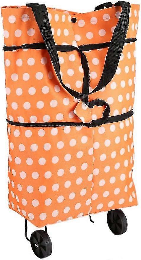 Shopping Cart Shopping Trolley Wheeled Shopping Bag Oxford Cloth Foldable