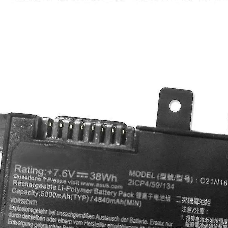 xjSuitable For Asus Asus A580u X R542u V587u Fl8000u Notebook Battery C21n1634