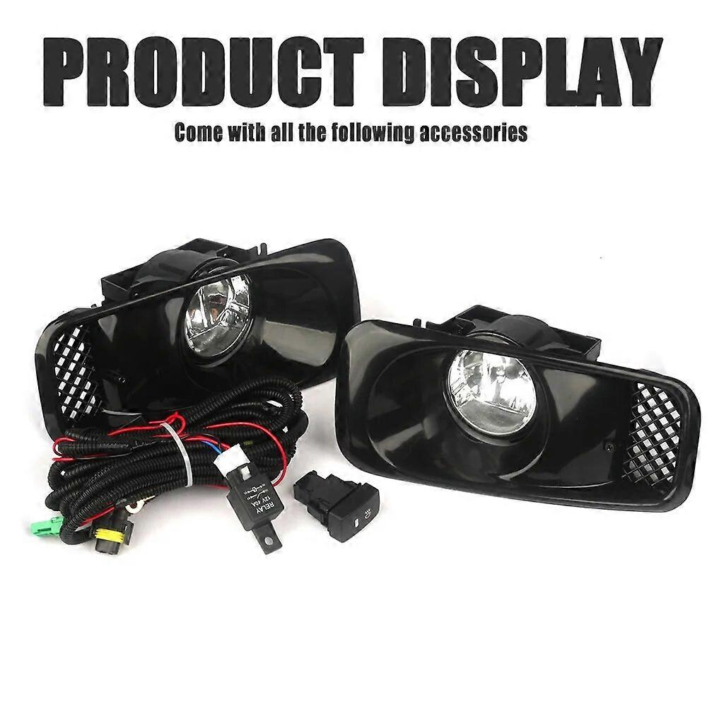 Car Front Bumper Fog Lamp For Honda Civic 1999 2000 Day Light Additional Foglight With Switch + Wiring