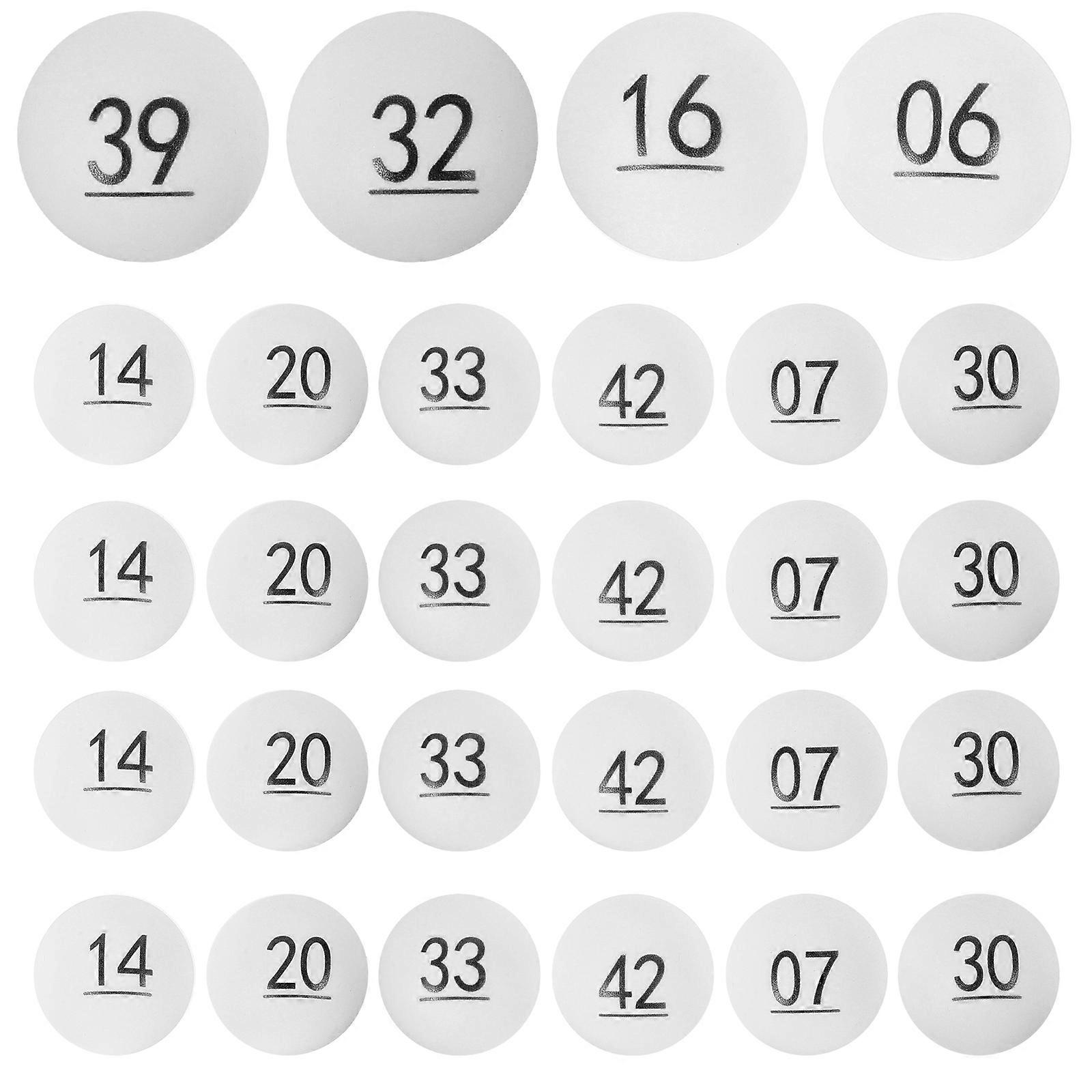 50Pcs Numbered Lottery Balls Game Balls Props Plastic Number Balls Home Party Balls