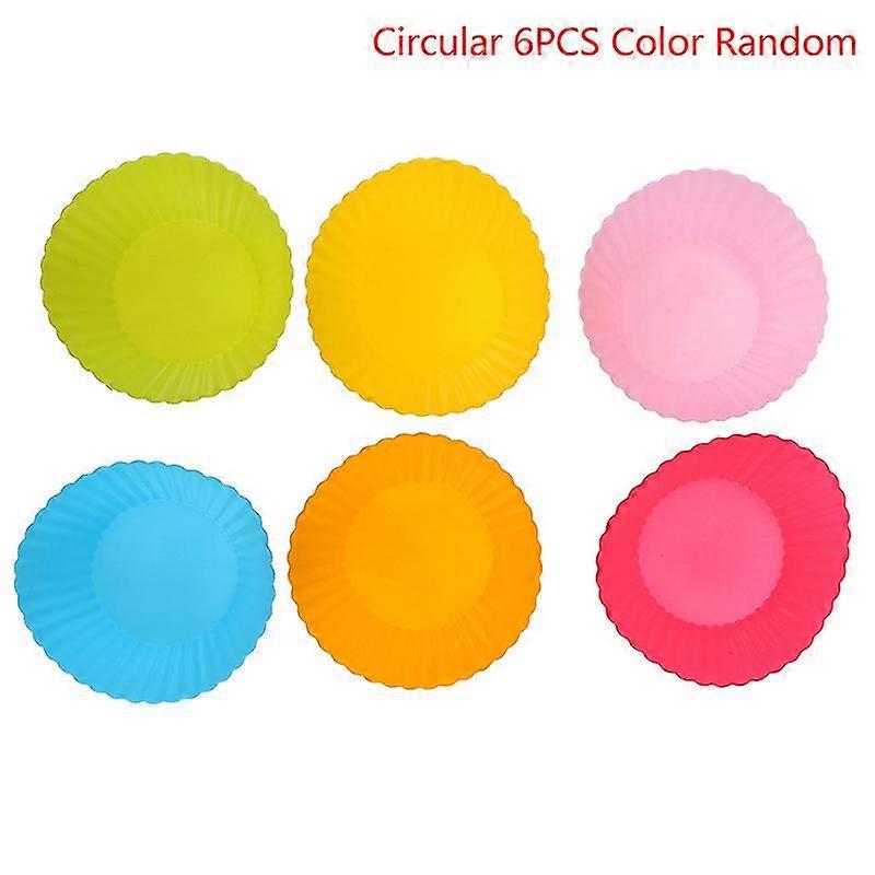 6pcs / set Silicone Cake Cupcake Cup Cake Tool Bakeware Hornear Silicone Mold Cupcake