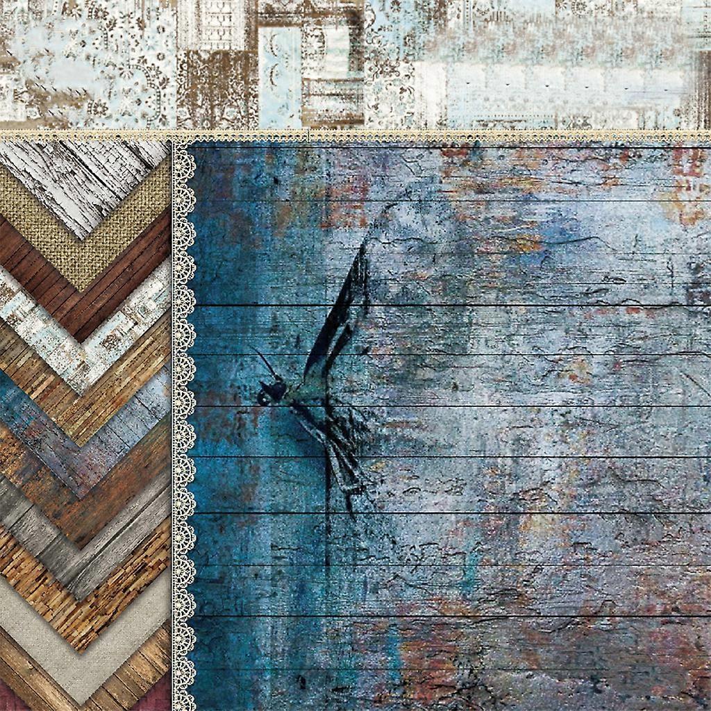 24 Sheets Wood Patterned Paper Pad Art Background Paper Card Making DIY Scrapbook Paper Craft Pads