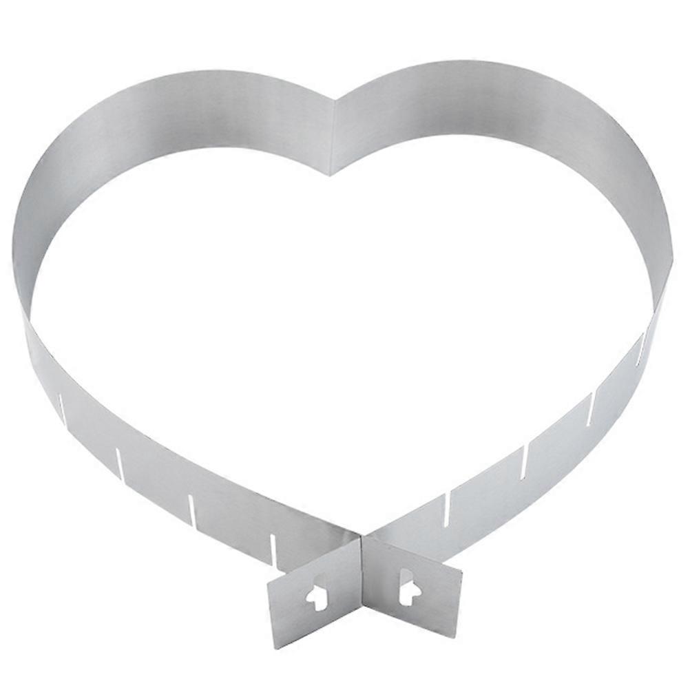 Adjustable Cake Ring Heart-shaped Cake Circle Stainless Steel Cake Model Baking Tool