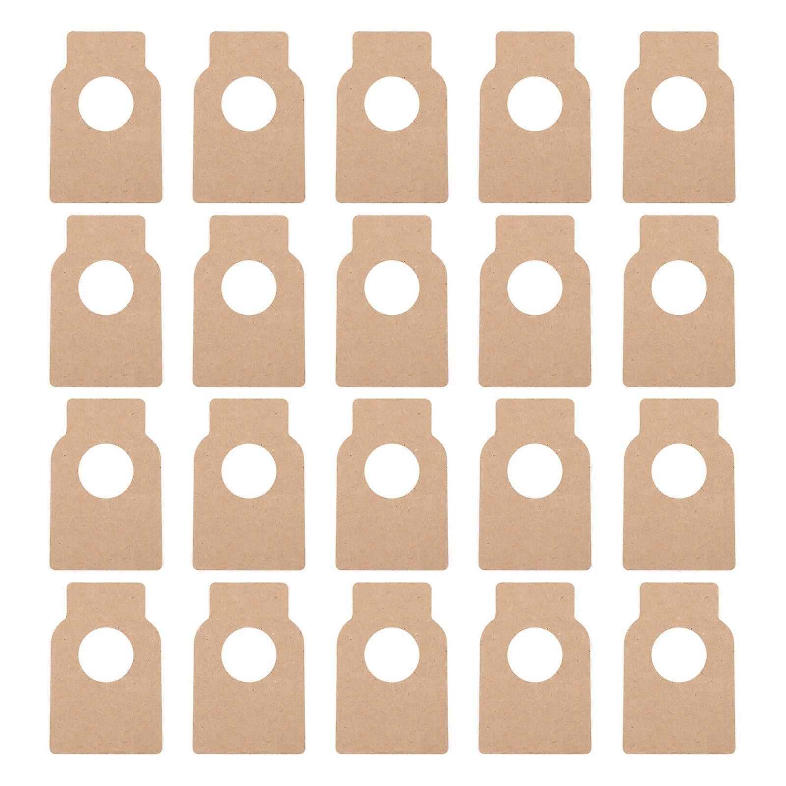 100pcs Kraft Paper Wine Bottle Tags Wine Rack Hanging Tags Wine Cellar Labels