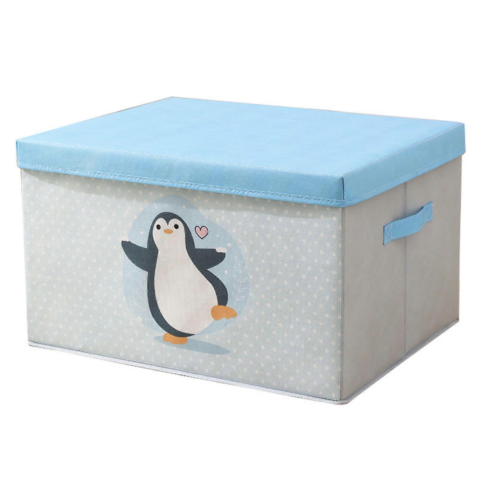 Fabric Storage Bins With Lids With Flip-top Lid Storage Box For Toys Clothes And Books