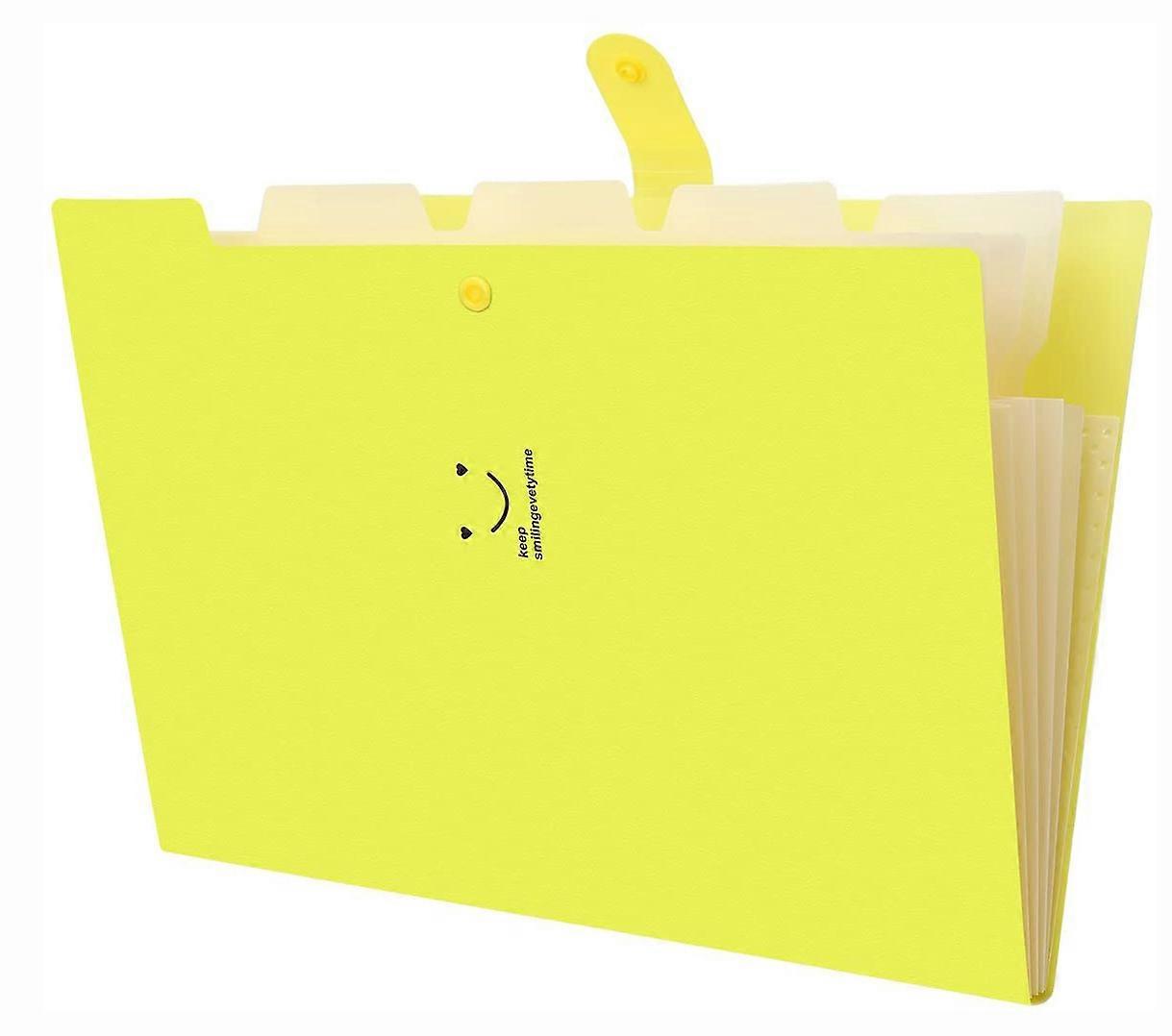 Portable Expandable 5-Compartment A4 Folder - Organize Documents with Ease!