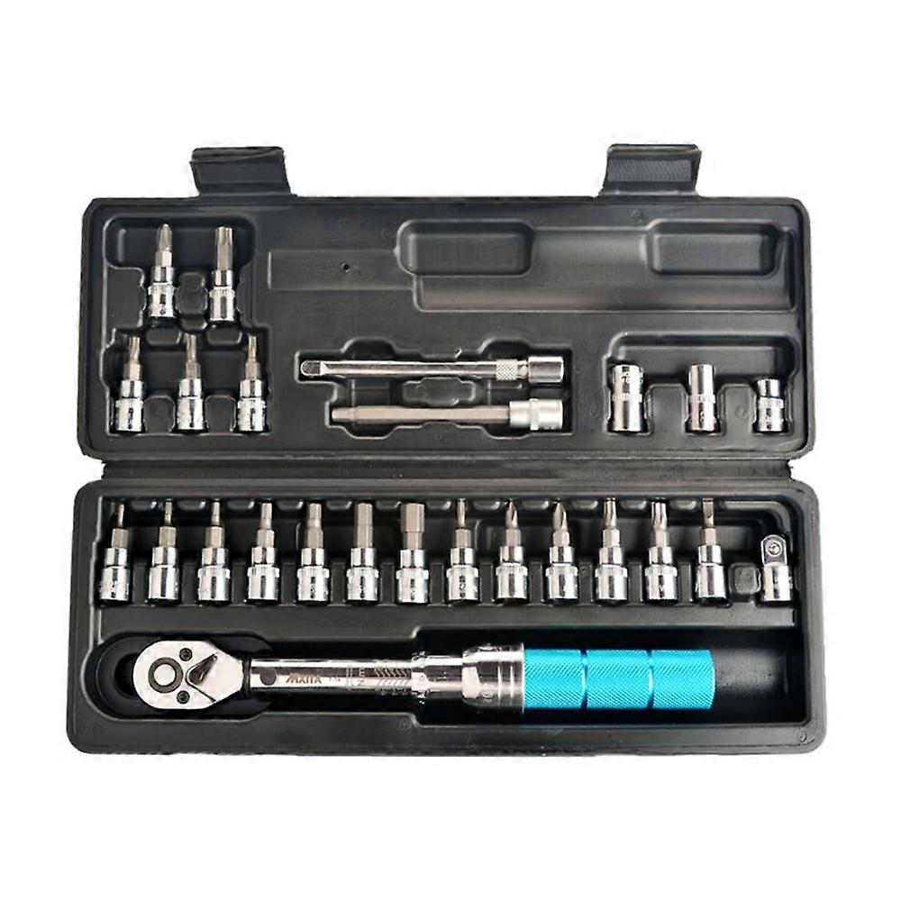 1/4"DR 2-14Nm Adjustable Torque Wrench Bicycle Repair tools kit Set Tool