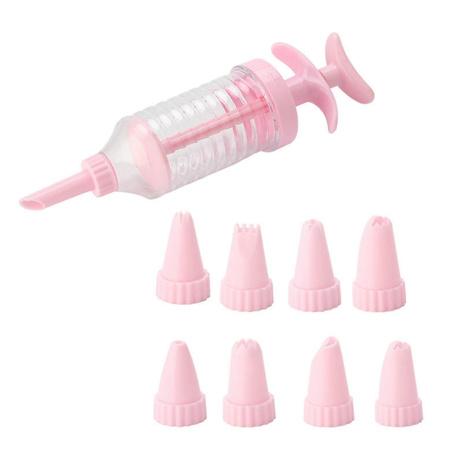1 Set Kit de buse de pâtisserie Seringues roses de qualité alimentaire