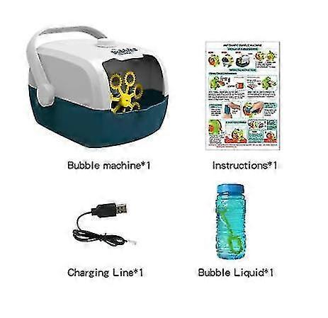 Automatic Bubble Blower Machine, Portable Bubble Maker For Outdoor And Indoor Use