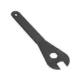 Wuzhou skruenøgle Holdbar multifunktionel carbon stål keglenøglenøgle Cykel reparationsværktøj (1 stk, sort)