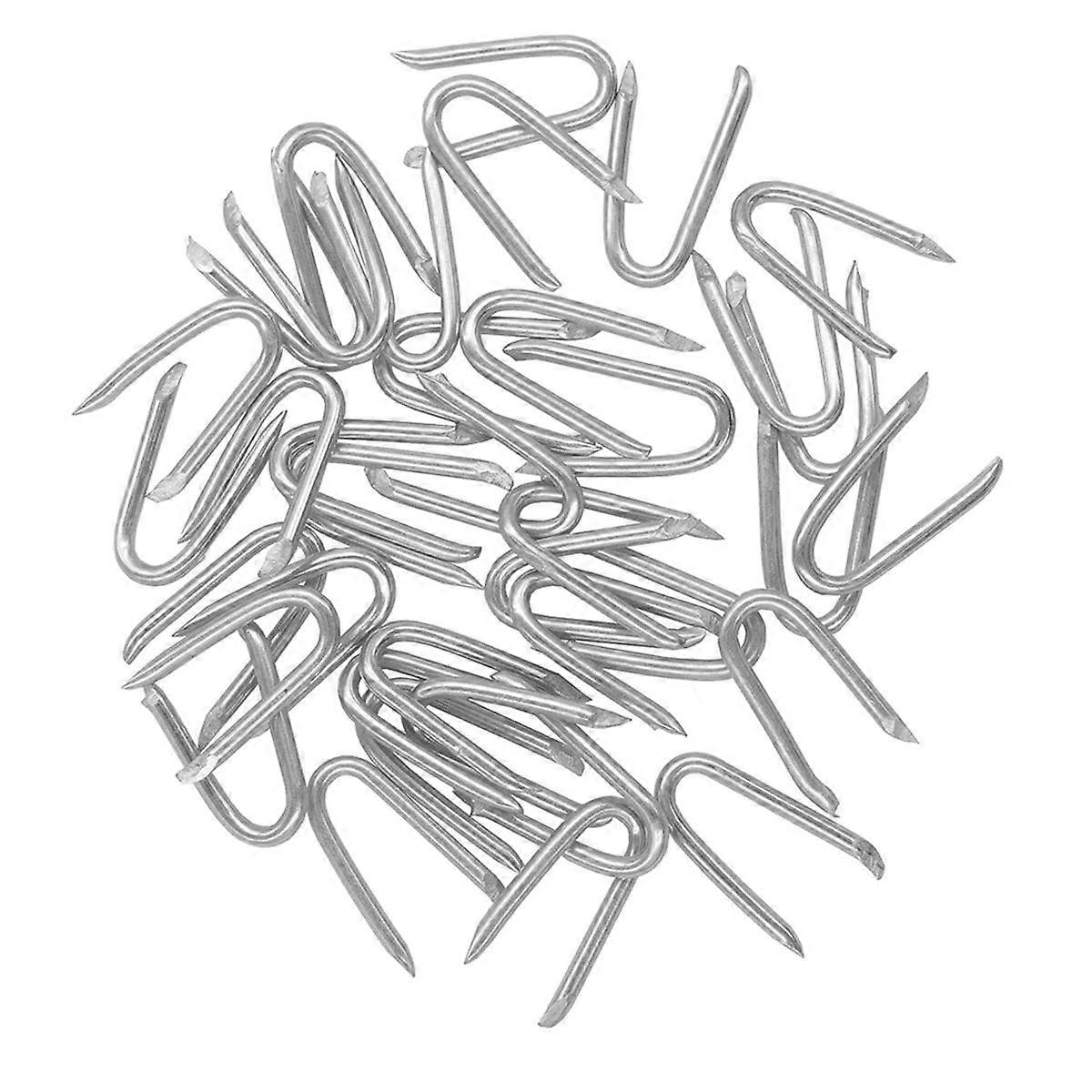 200 Pcs Steel Wire Fencing Staples ,U-Shaped Fasteners Nails for Wire Mesh and Woven Fencing