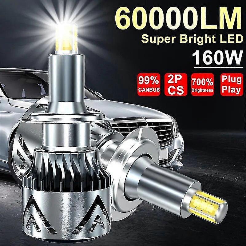 3d 360 H7 Led Canbus faruri auto becuri 60000lm H11 H8 H9 H1 Hb3 9005 Hb4 9006 160w Automotive Fog Lights Turbo Mini Lamp Led