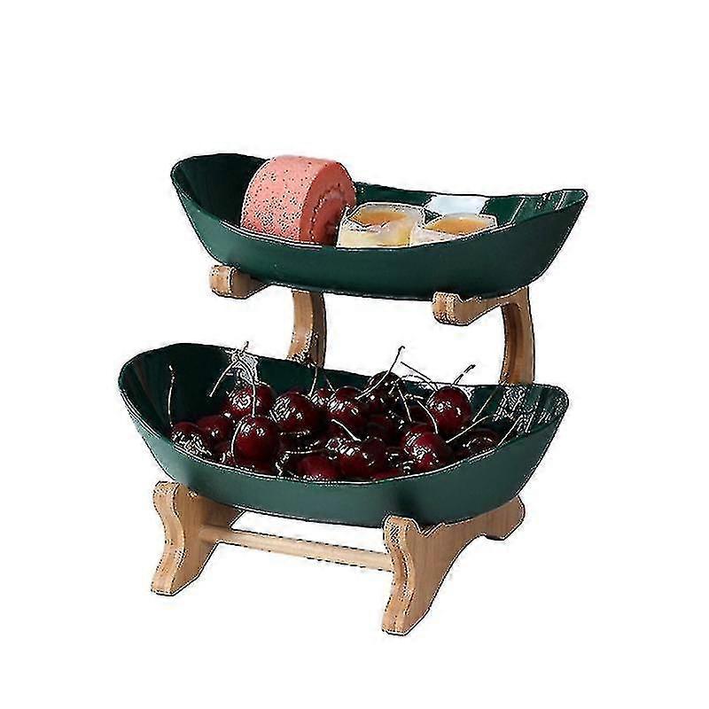 1/2 livelli Piatto di frutta portatile Frutta di lusso Da servire Scaffali Espositore Stand per festa