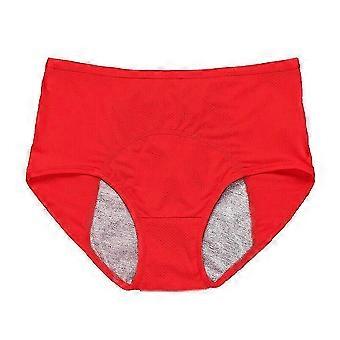 Ropa interior a prueba de fugas para la incontinencia de las mujeres, pantalones protectores con fugas rojo 3XL