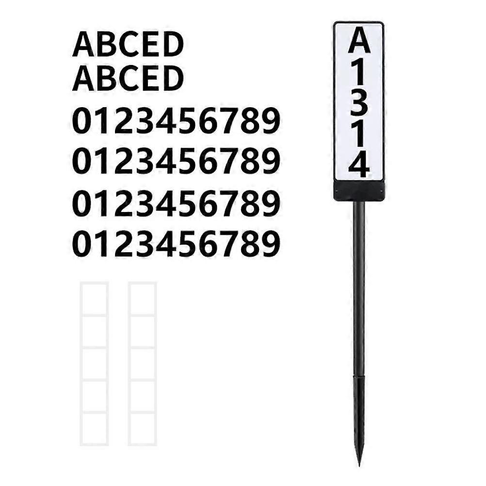 Solar Powered Lighted House Address Numbers Light LED Illuminated with Dual Color Outdoor Address Plaque for Home Yard Garden