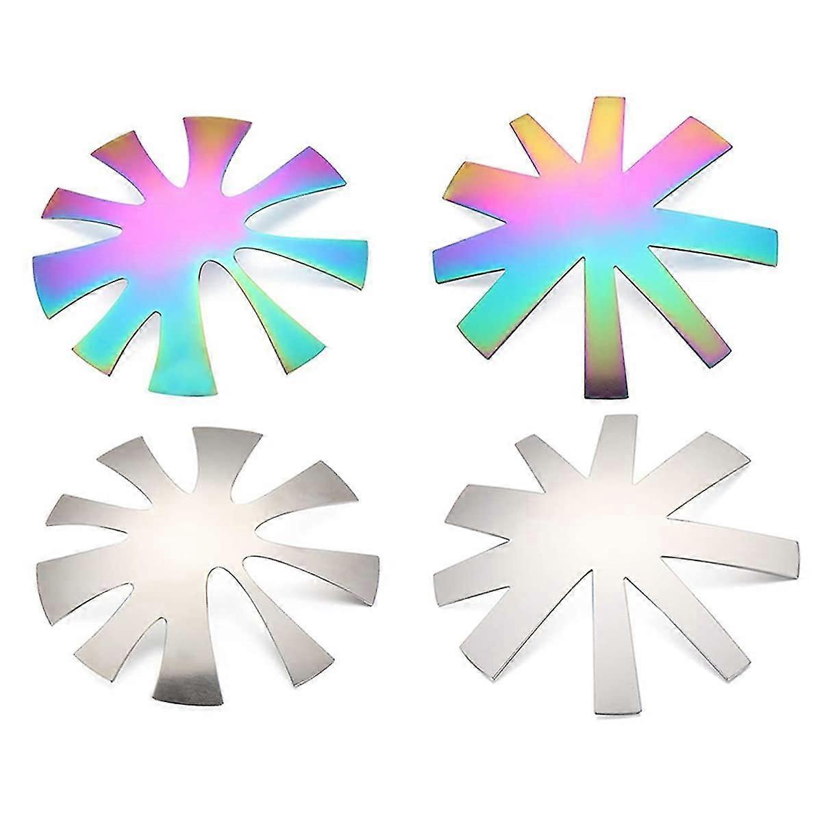 4 Pcs Easy French Smile Line Tip Cutter Template - Nail Art Manicure Edge Trimmer Stencil - Diy Almond V Shape Plate Guides Module Nail Acrylic Tool K