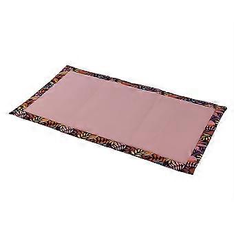 Dog Puppy Cat Sleeping Mat Pet Reversible Bed Cooling Cushion Rectangle Pink, 58 * 38cm