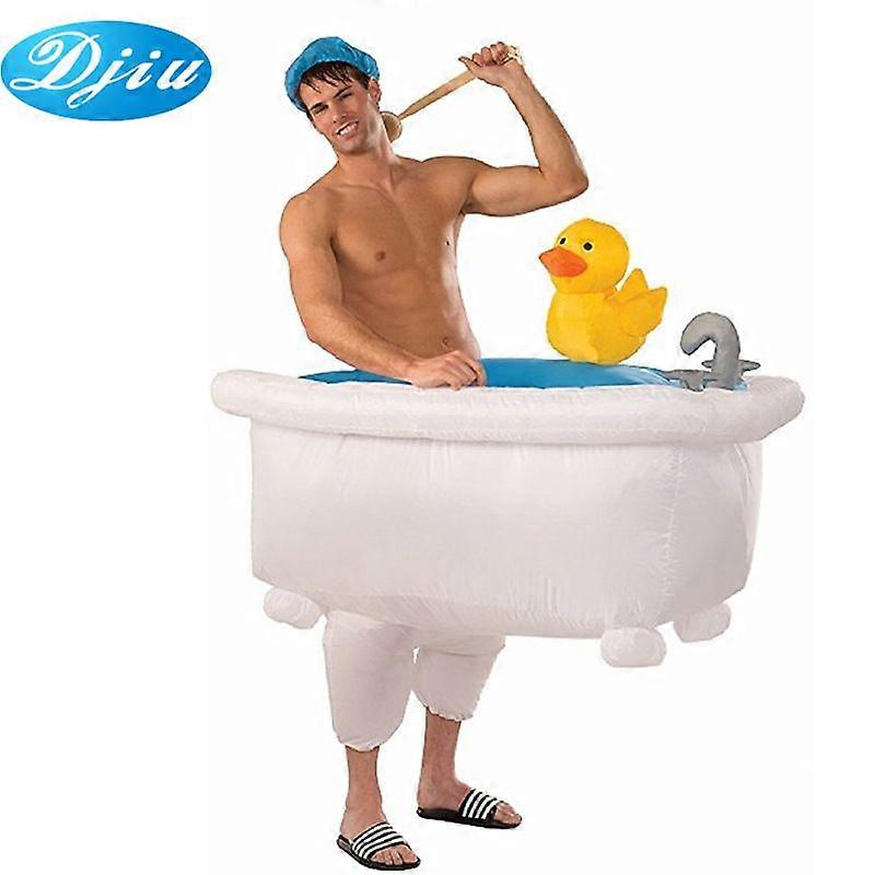 Tanzparty aufblasbarer Anzug Badewanne Form lustige Atmosphäre Erwachsene Cartoon Puppe Kostüm
