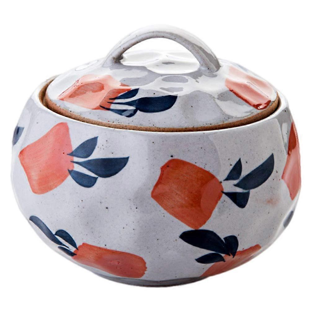 Ceramic Stew Pot 4 Quart with Lid, Non-Toxic Cookware for Slow Cooking, Oven Safe, Kitchen and Table Use