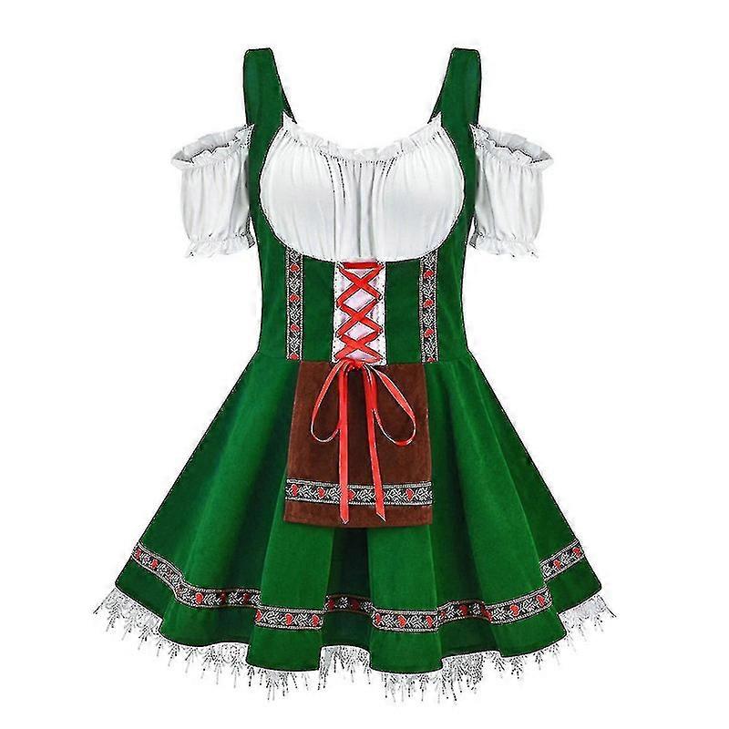 Méret Női Oktoberfest Jelmez Sör Dirndl Fűző-up S - 4xl