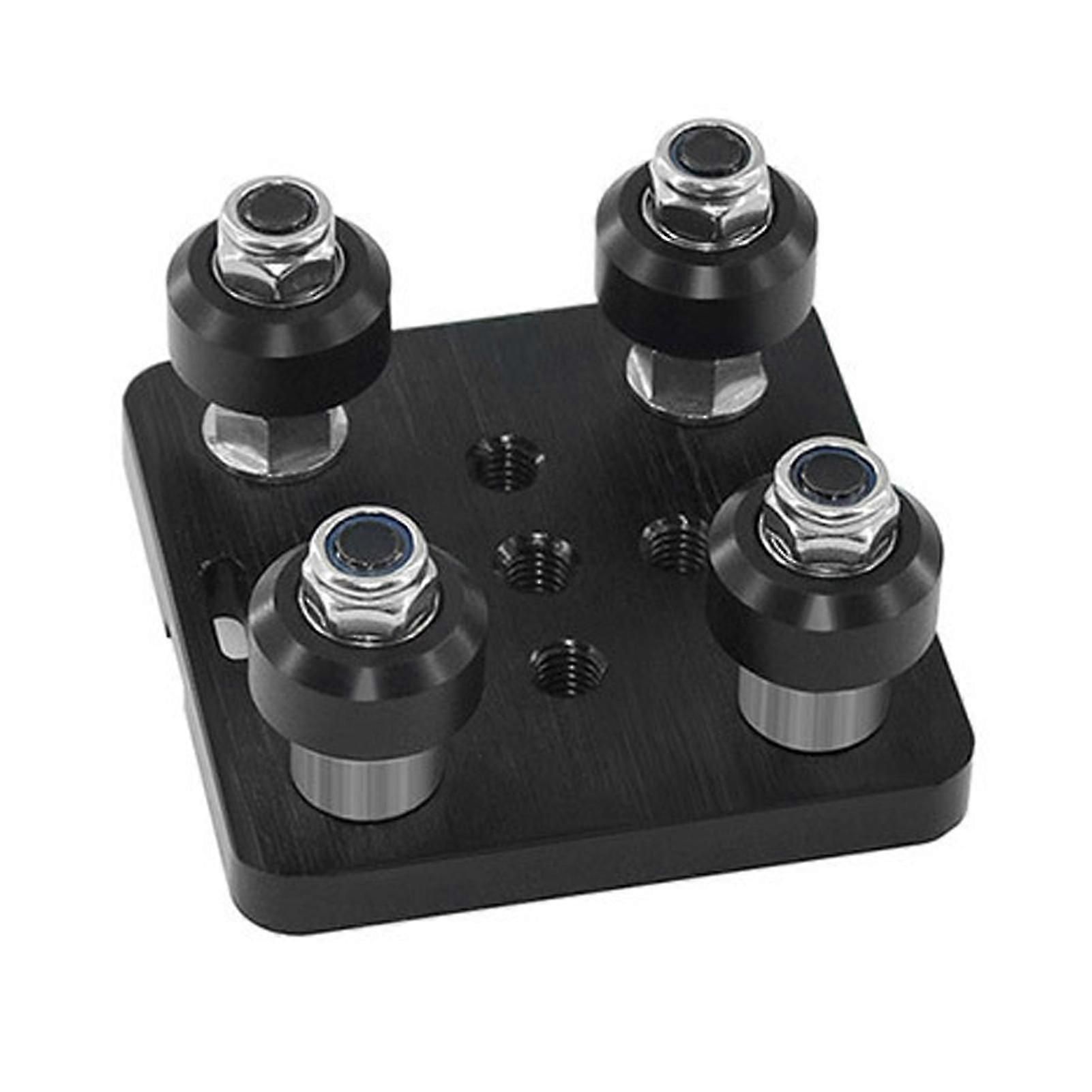 3Dプリンターアクセサリー小型Vホイール、2020年用プレート付きCNCおよび3Dプリンターパーツ用アルミニウムプロファイル2040 Vスロットブラックホイールミニ5輪ディスク