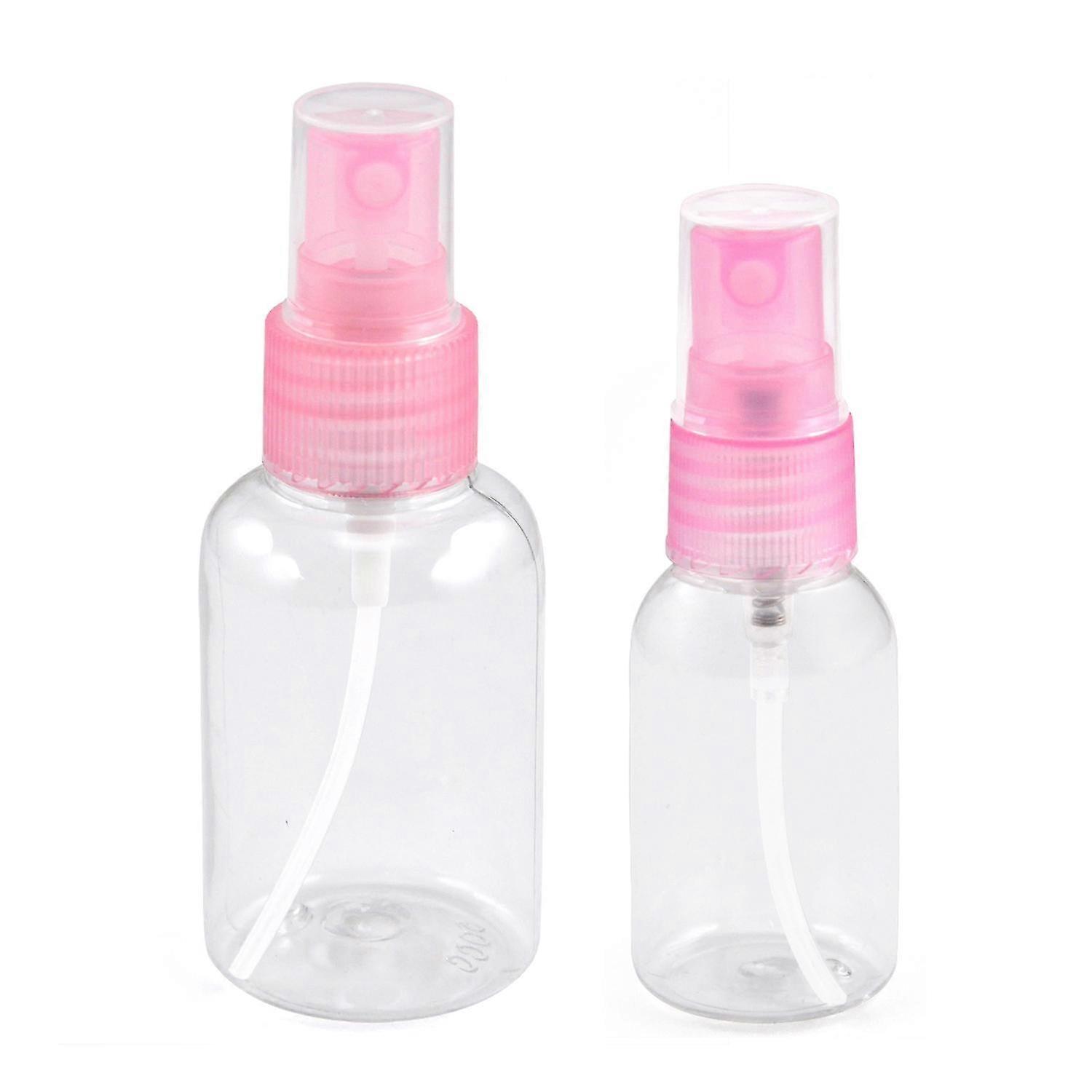 2 x Travel Bottles Set Empty Plastic Atomiser Refillable Perfume 50 & 30ml