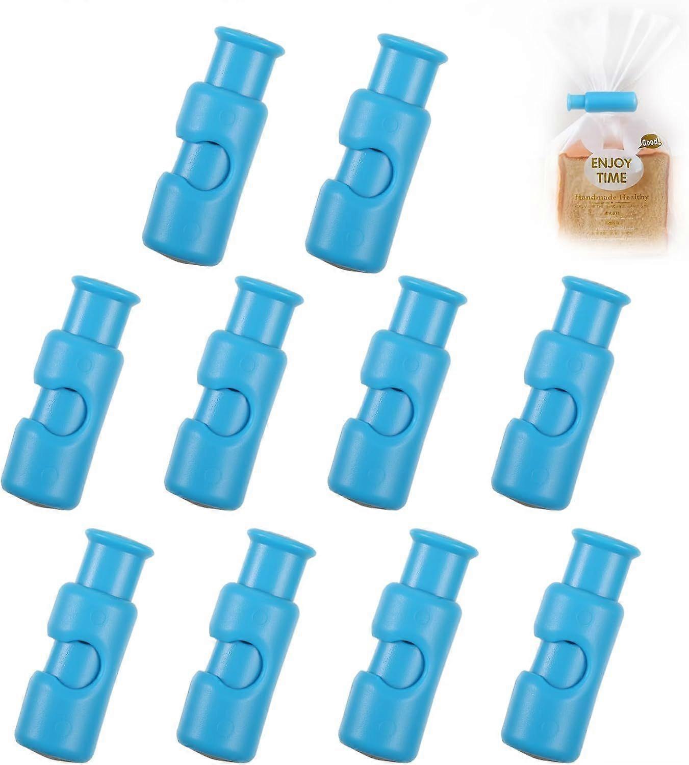 10 Pack Freezer Bag Sealing Clips, Reusable Bag Seal Clips for Open Food and Snacks, Blue
