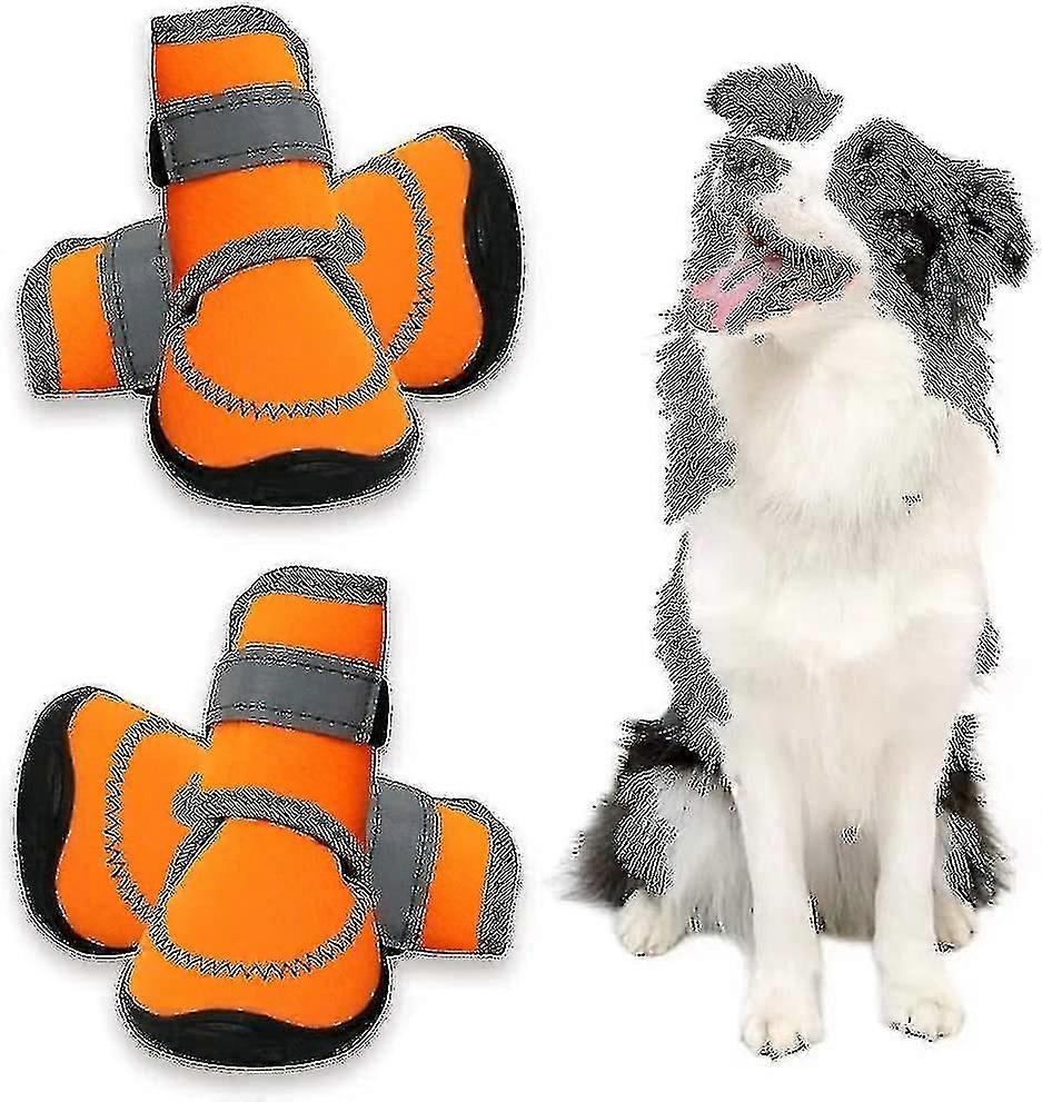 Dog Shoes Paw Protect Running Shoes For Large Dog With Adjustable Reflective