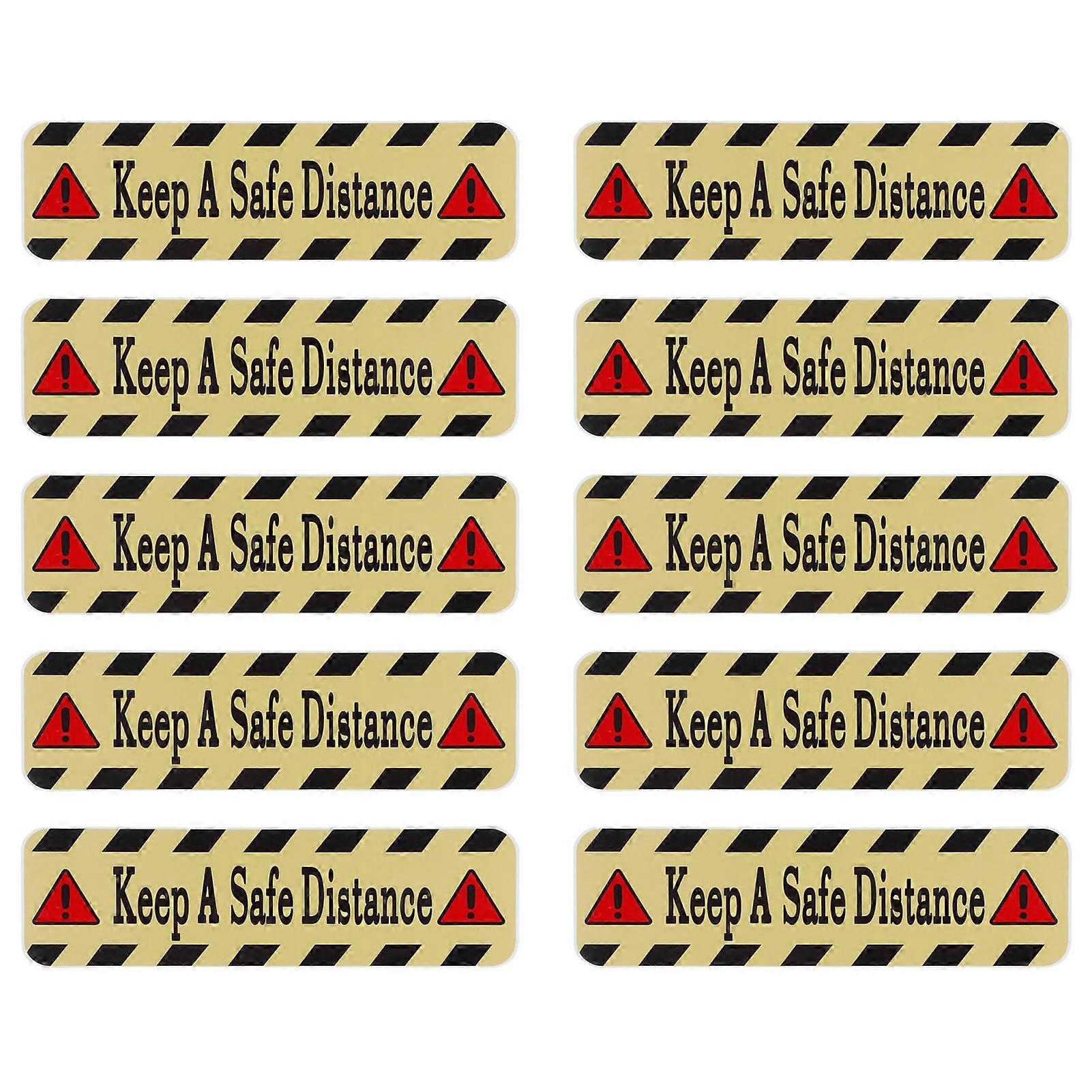 2 Set Distancing Floor Warning Decals Floor Sign Marker for Mall School Public Area