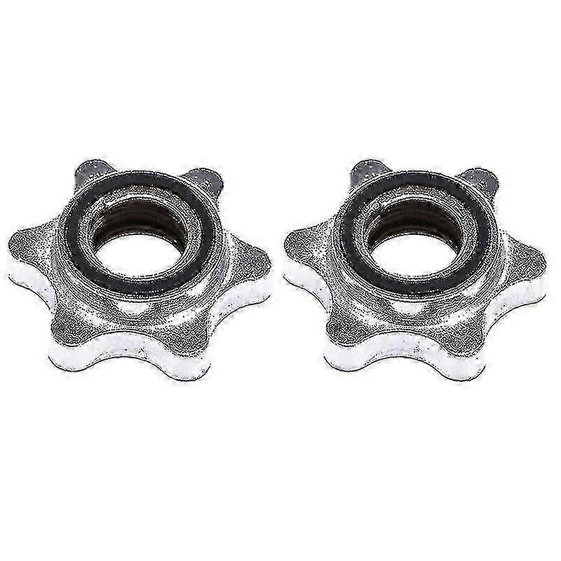 2 قطع 25mm الحديد سبينلوك الياقات، عرافة الجوز المضادة للانزلاق الحديد سبين قفل الياقات المسمار لقضبان الدمبل رفع الأثقال للقضبان الحديد القضبان