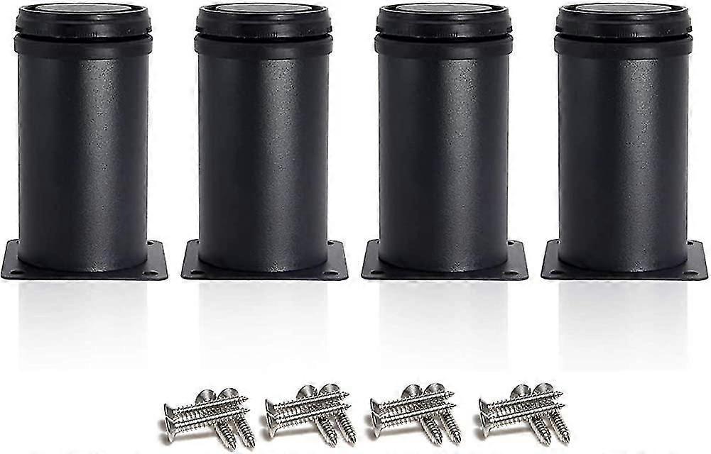 家具の脚4黒の調節可能な足80のmmの高さはキャビネットの足のテーブルの足を厚くする