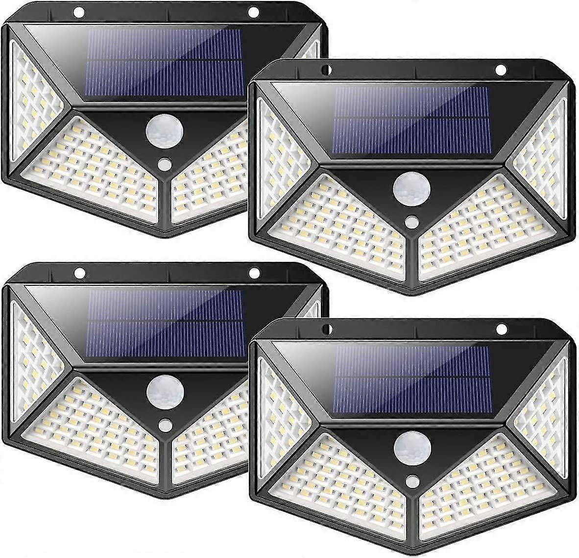 Outdoor Solar Lamp Powerful Version 4 Pack100 LED 2200 mAh Outdoor Lighting Waterproof 270