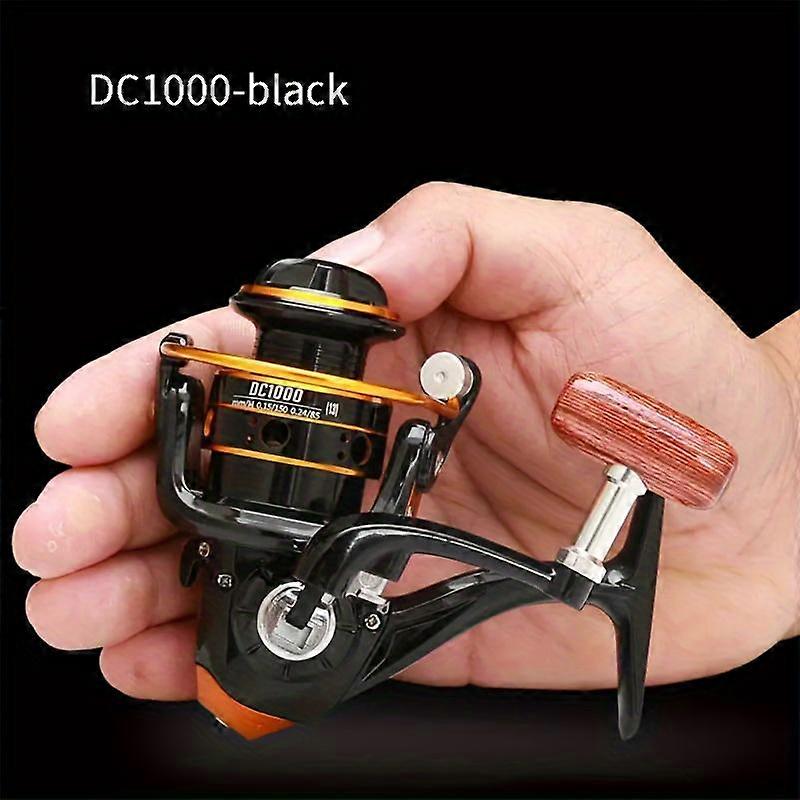 1000-7000 Series Fishing Wheel 5.2:1 Gear Lighter Than Aluminum Core Stainless Steel Copper Tooth Rod Imitation Wood Grip Rotating Fishing Gear