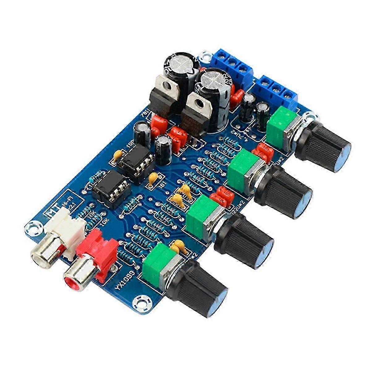 Amplifier NE5532 Preamp Preamplifier Volume Tone Control Finished Board Treble Midrange Bass EQ DIY Dual AC 12V - 18V JP