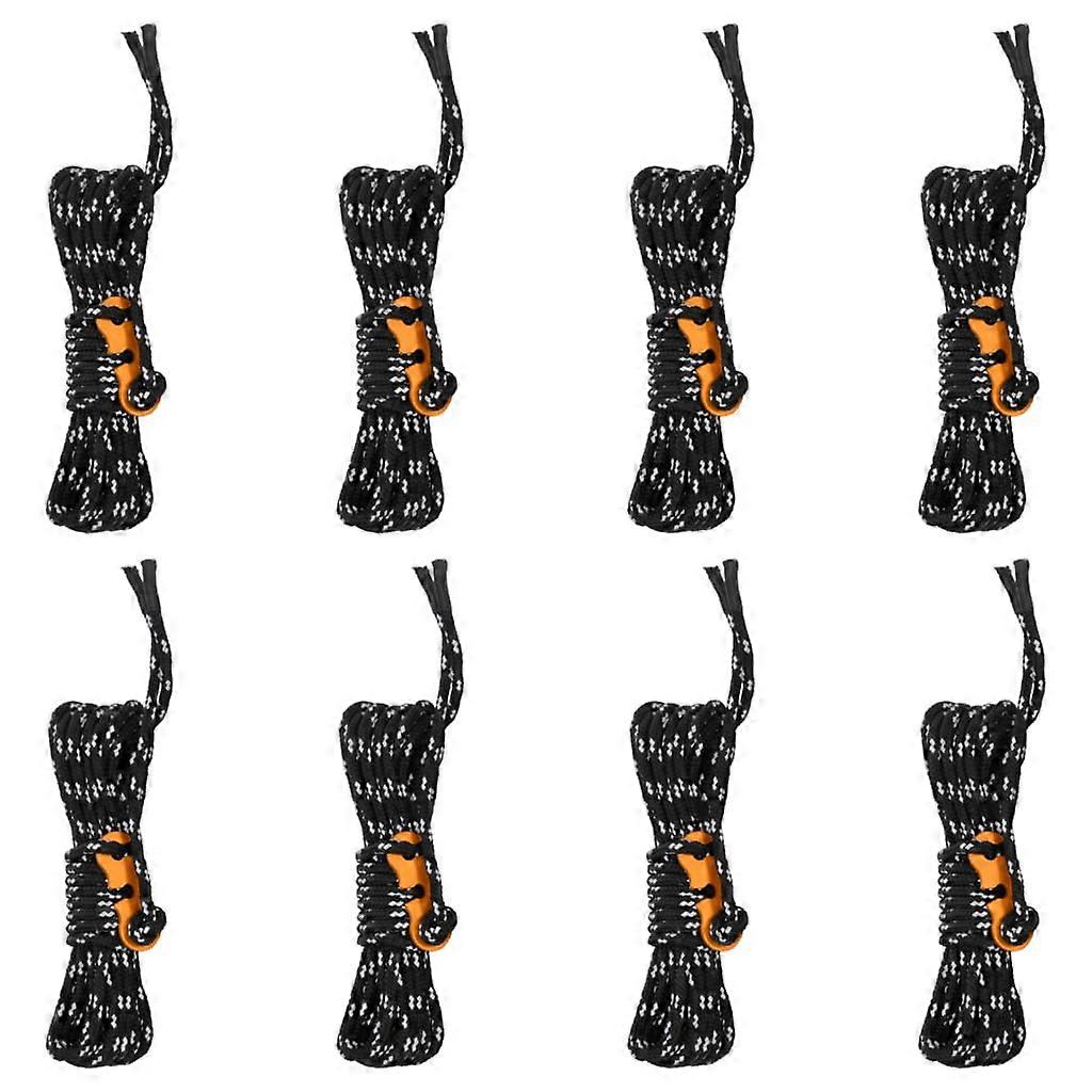 带绳索张紧器的帐篷绳 8 个反光 4 m 4 mm