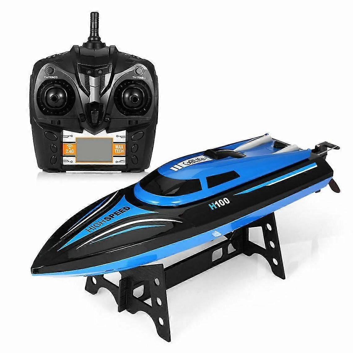 High Speed Remote Control Boat with Water Cooling, PVC Shell, RC Racing Toy for Kids