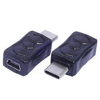 Universal Mini USB Female to USB C Male Converter Adapter for Tablets Phones-Good