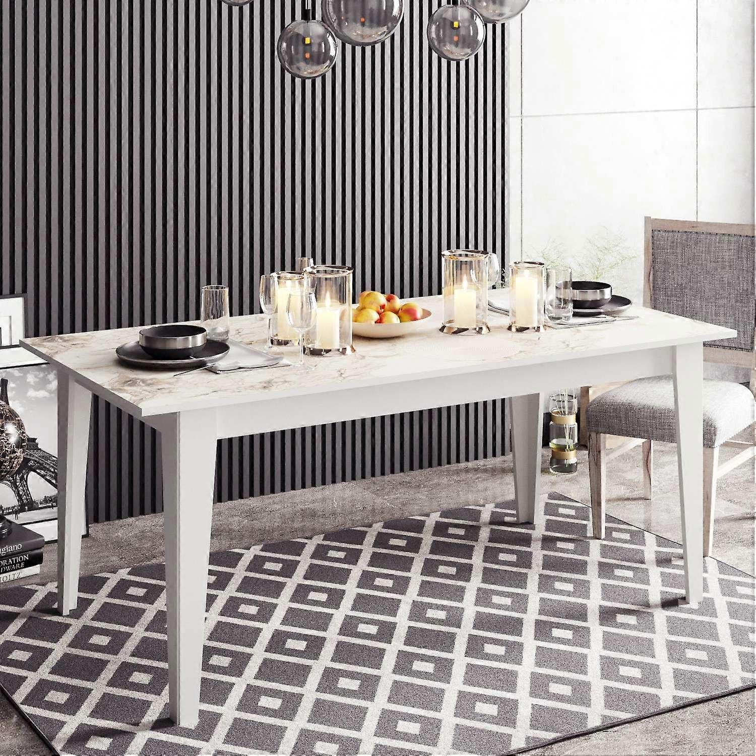 Table à manger Polka - Blanc