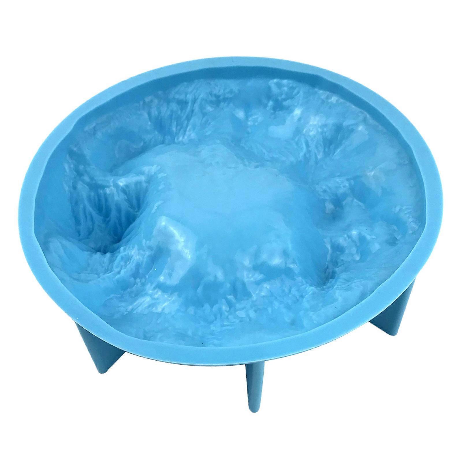 Askebæger Harpiks Form, Isbjerg Formet Askebæger Askebæger Silikone Form, Harpiksstøbning Epoxy Askebæger Form til boligindretning Blå