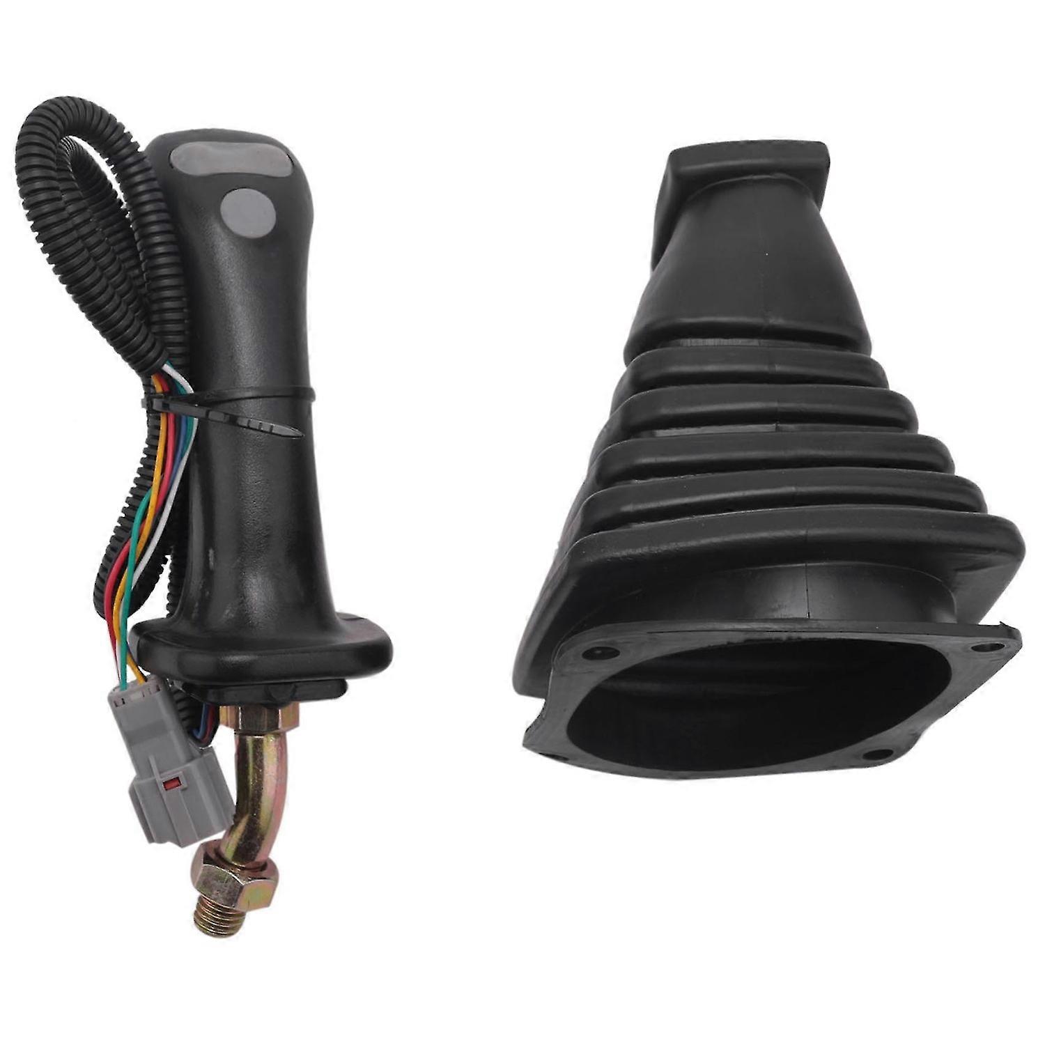 3 Buttons Excavator Joystick Assy Handle Gears with Dust Cover Compatible with Daewoo Doosan DH DX15
