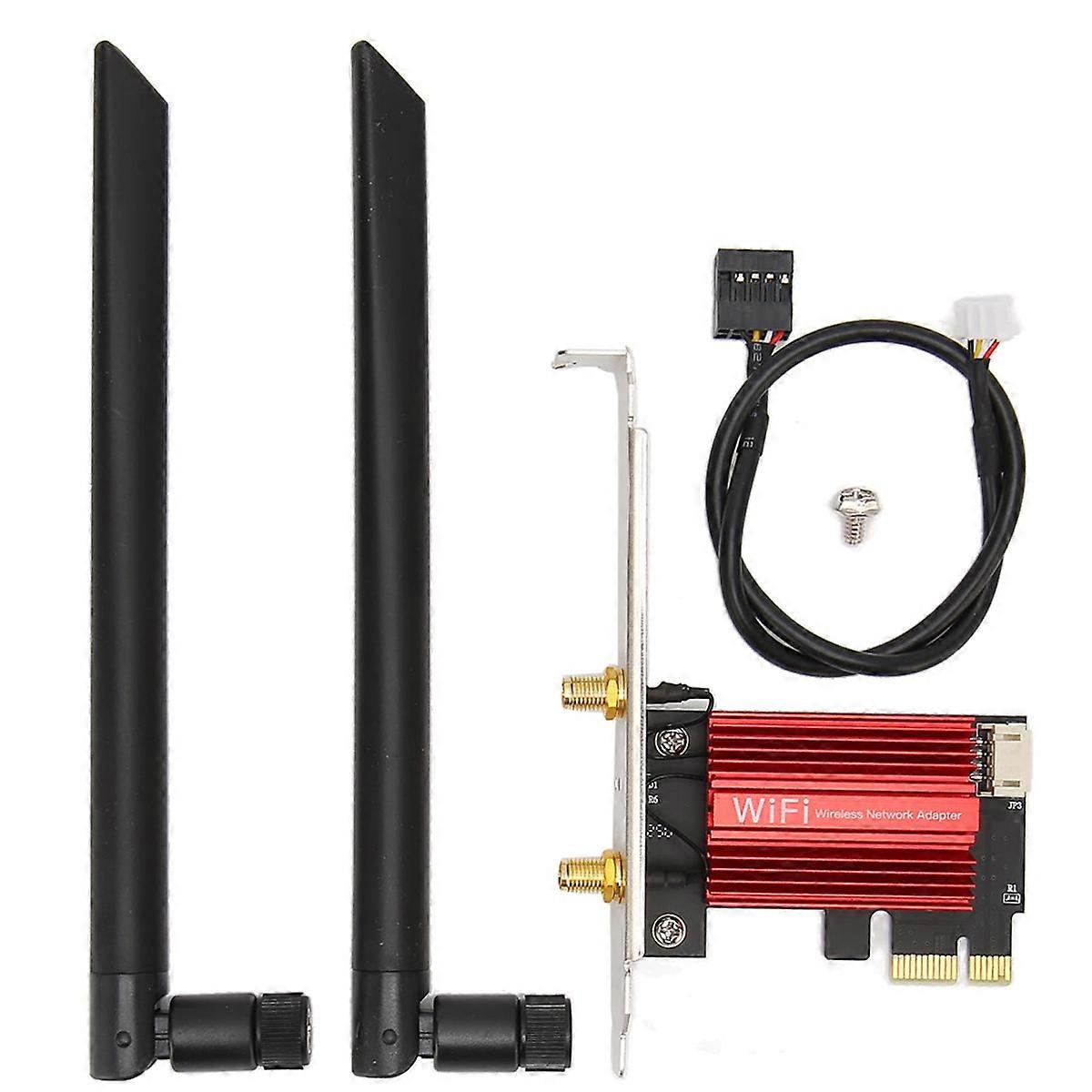 PCIe Network Card 300Mbps 2.4GHz 867Mbps 5GHz Dual Antenna BT4.2 PCIe WiFi Adapter Card for Win 7 8 10 11 System