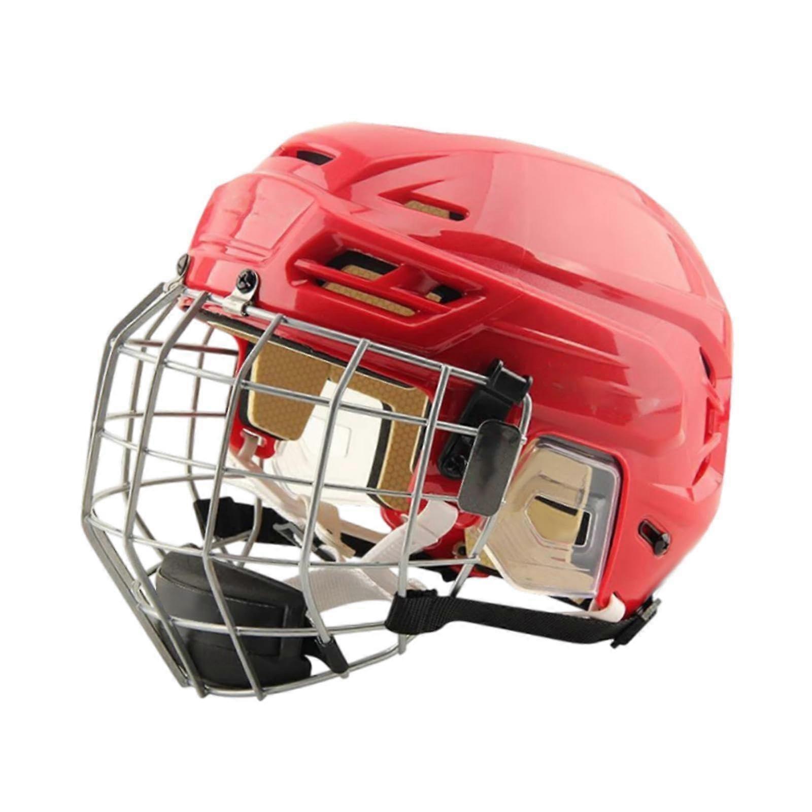 Ice Hockey Helmet with Cage Adjustable Training Headgear for Speed Skating, Lightweight Exercise Protective Gear
