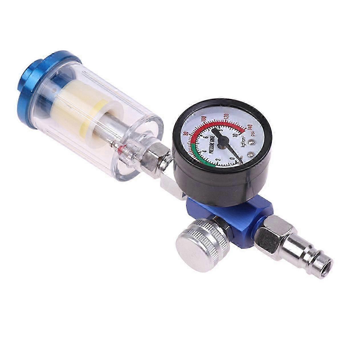 Pneumatic Air Regulator Gauge Water Trap Filter Tool EU Adapter Accessories