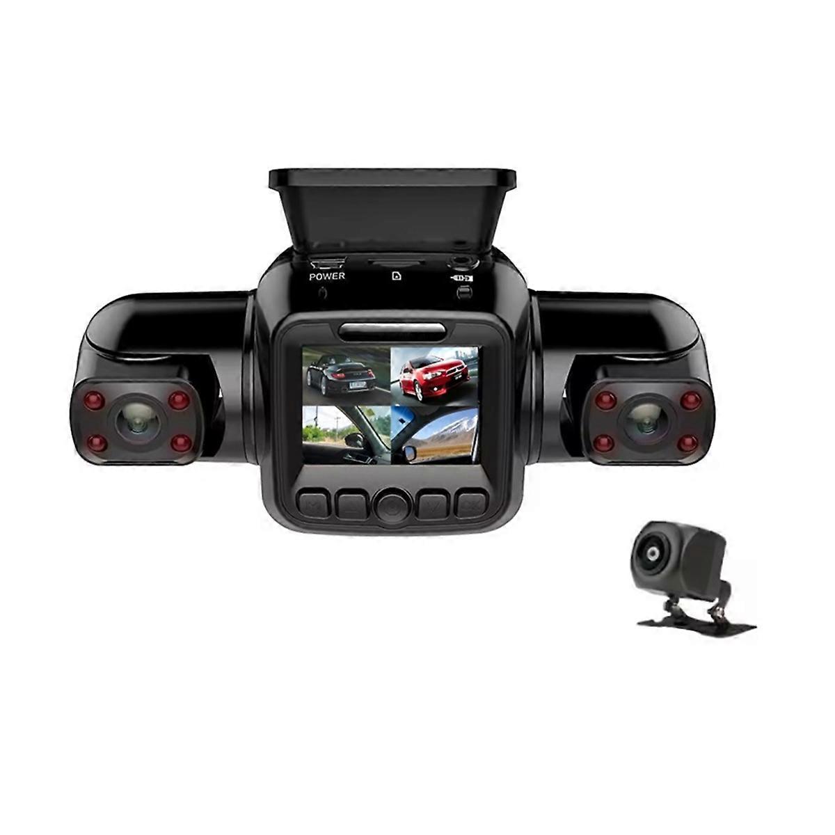 4 Channel 1080P Dash Cam Front and Rear Inside,Support Loop Recording