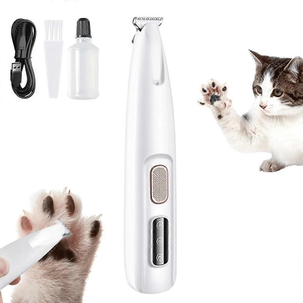 Dog Paw Trimmer for Grooming, Upgrade with LED Light, USB Rechargeable (1 Set)