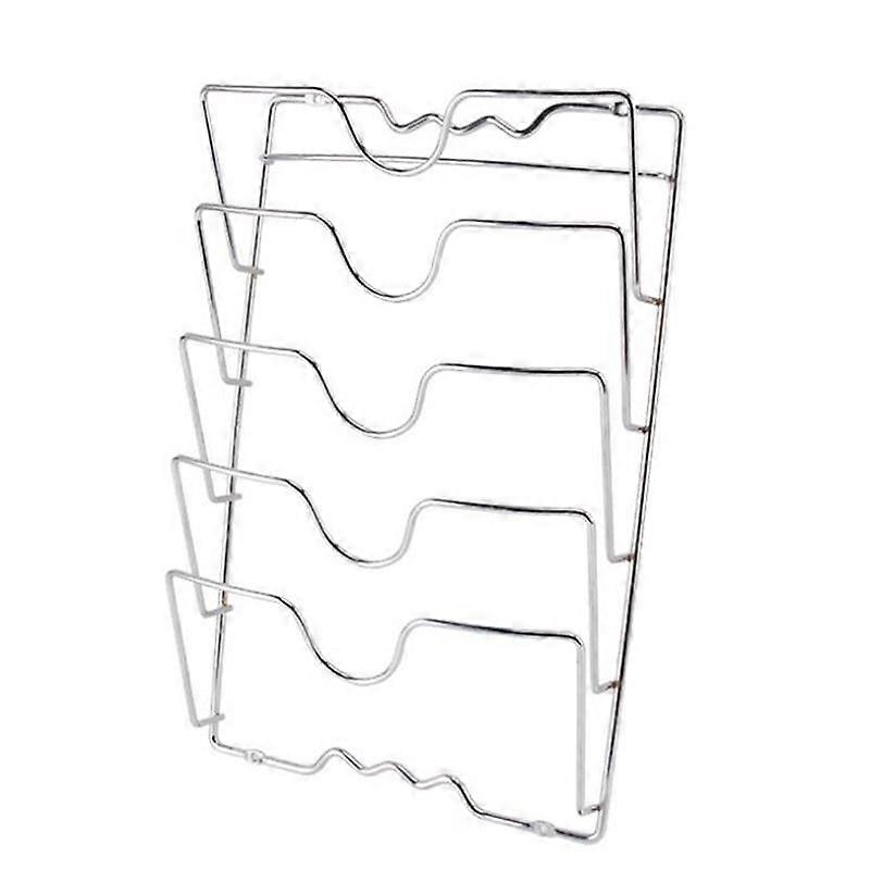 Simple Houseware Wall Door Mounted Pot Lid Rack, Chrome Finish