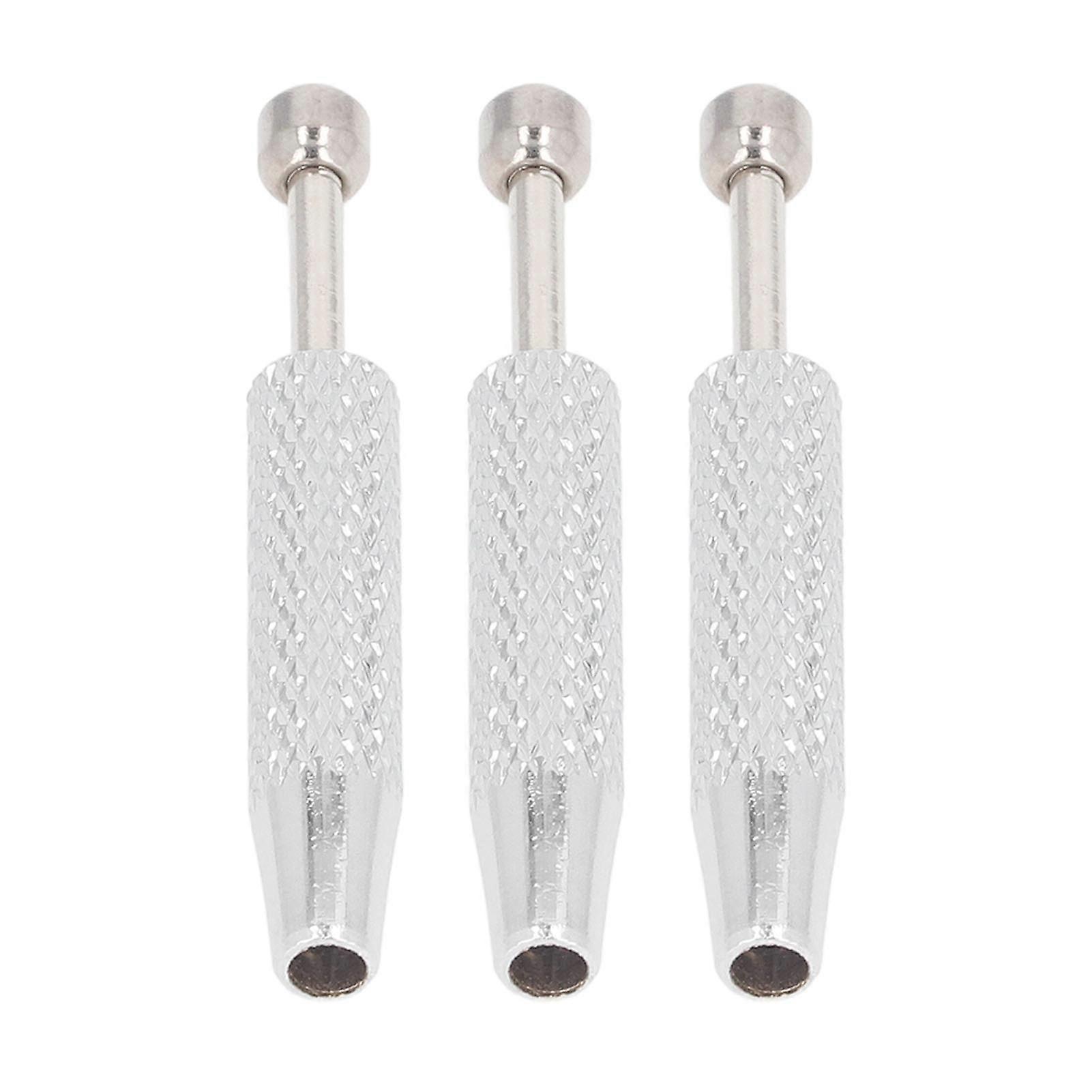 3pcs Piercing Ball Grabber Tool Short Anti Slip 4 Prong Diamond Claw Tweezers for Tiny Objects